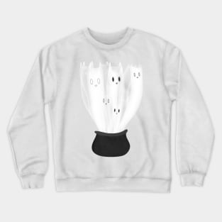 Cat ghost cauldron Crewneck Sweatshirt